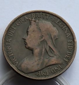 1898 Half a penny Queen Victoria old veiled head Bronze coin