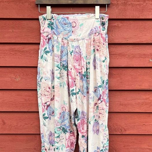 Vintage Floral Lightweight Pants