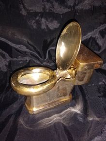 Vintage Brass Lidded Ashtray