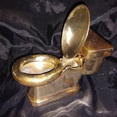 Vintage Brass Lidded Ashtray