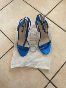 Sparkling blue high heels