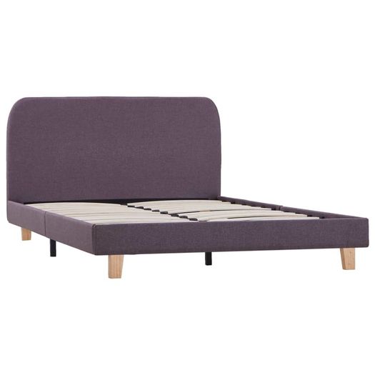 Bed Frame Taupe Fabric 120x190 cm
