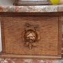 Antique French Oak Dressing Table with Marble Top Image 6