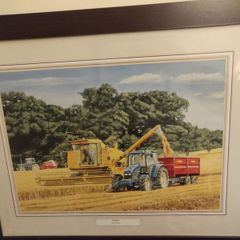 "Harvesting" and "Haymaking" framed prints by Trevor Mitchell