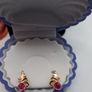 14 ct gold ruby earrings Image 4