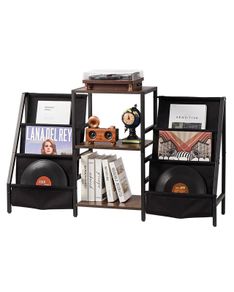 Record Player Stand, 3 Tiers Metal Vinyl Record Stand,
