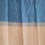 Unbleached cotton blue and cream scarf wrap shawl 56cm x 170cm in excellent condition with no issues FREE STANDARD POSTAGE INCLUDED Image 2