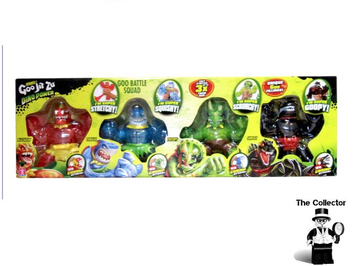 Heroes of Goo Jit Zu Dino Power 4 Pack Figure Set Brand New Sealed Very Rare Hard To Find