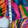 60s 70s style hippie sheer multicolour kaftan top  Postage included Image 5