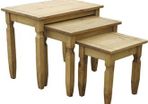 Corona Nest Of Tables in Distressed Waxed Pine