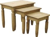 Corona Nest Of Tables in Distressed Waxed Pine