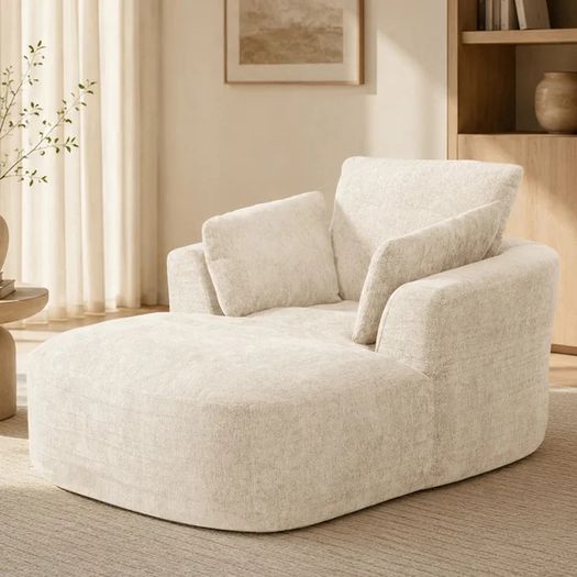 Softy Compressed Indoor Lounge Sofa Chair - Beige