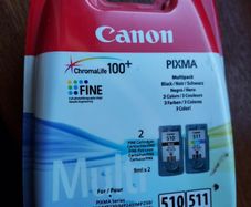 Canon Black PG-510 and Colour CL-511 Printer Ink Combo pack