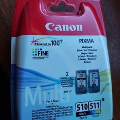 Canon Black PG-510 and Colour CL-511 Printer Ink Combo pack