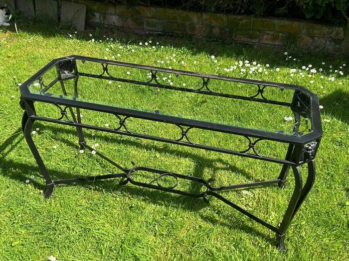 Glass top table