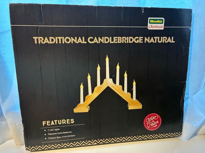 Traditional Natural Wooden Candle Bridge BNWT