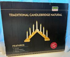Traditional Natural Wooden Candle Bridge BNWT
