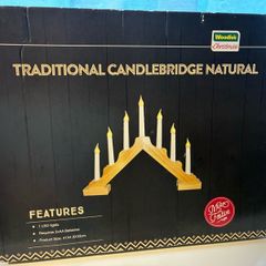 Traditional Natural Wooden Candle Bridge BNWT