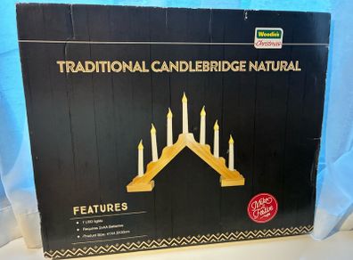 Traditional Natural Wooden Candle Bridge BNWT