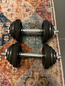 Gold Coast 20kg Cast Iron Dumbbell Set (Complete with Carry Case)