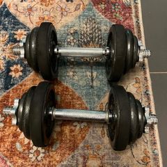 Gold Coast 20kg Cast Iron Dumbbell Set (Complete with Carry Case)
