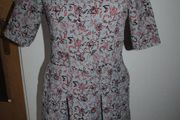 Next grey floral heavy material skater dress size UK12 EU40 Perfect condition Postage included