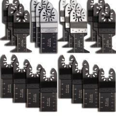 20 Pcs Mix Oscillating Saw Blades, Professional Wood/Metal Universal Multitool Quick Release Saw Blades Fit Fein Multimaster, Ryobi, Milwaukee, Bosch, Dremel, Dewalt, Rockwell, Makita and More (FREE POSTAGE)