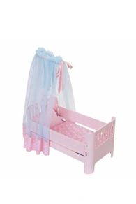 Baby Annabell Sweet Dreams Bed Dolls Musical Cot With Canopy Music & Lights