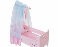 Baby Annabell Sweet Dreams Bed Dolls Musical Cot With Canopy Music & Lights