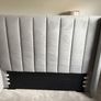 Maya Winged Ottoman Storage Light Grey Upholstered - King Bed 5ft Frame Only Image 3