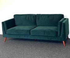 Dark Green Velvet 3-seater sofa, perfect condition