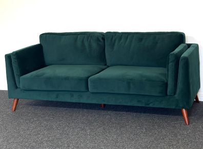 Dark Green Velvet 3-seater sofa, perfect condition