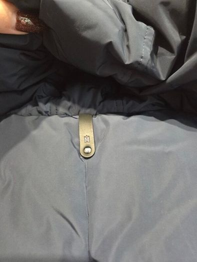 Mackage Adali Down Jacket Navy Size L Fur Trim Collar