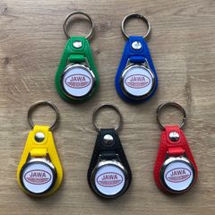 Brand new synthetic leather Jawa key ring with shopping trolley token/coin
