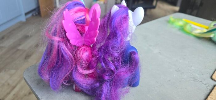 Duo 2 x Power Ponies Twilight Sparkle and Rariry Brushable Large  6inch MLP G4 My Little Pony 2016