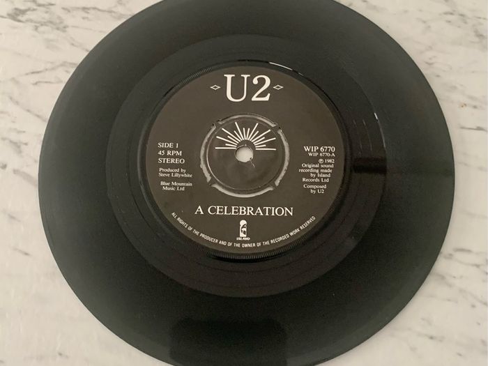 U2 A Celebration  7 Inch Vinyl Original 1982 UK Release