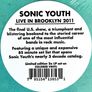 Sonic Youth: Live In Brooklyn 2011 2 x Vinyl, LP, Album, Limited Edition,Iridescent Green & Pink Shimmer vinyl Image 2