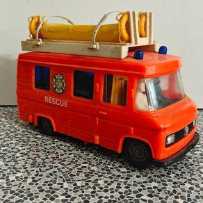 Retro plastic Mercedes van Fire Rescue Department  Bump-N-Go from Hong Kong