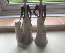 Pair of Epoca of Portugal Figures 9" Pircelain Figures