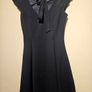 Navy Fit & Flare Dress with Bow Back XS Image 3