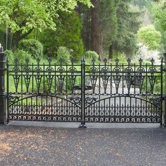 Set of brand new solid cast iron gates with posts