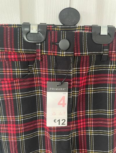 Brand New Penneys Tartan Trousers Size 4 Plaid Skinny Pants