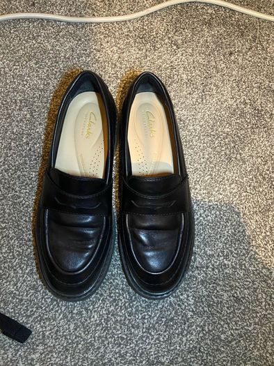 Clarks Signature Black Penny Loafers