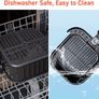 Air Fryer with 100 Recipes Cookbook, XXL 5.5L Oil Free Air Fryers for Home Use, 11 Presets, LED Onetouch Screen, Timer & Temperature Control,Nonstick Basket,Dishwasher Safe (FREE POATAGE) Image 5