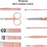 FREE P&P | 10pcs Professional Nail Clippers Kit Pedicure Care Tools-Stainless Steel Grooming Tools for Travel Image 4