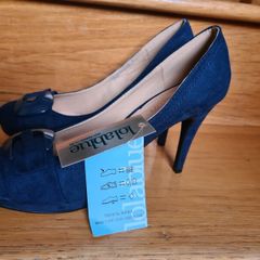 navy blue high heels
