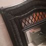 large vintage wicker mirror Image 2