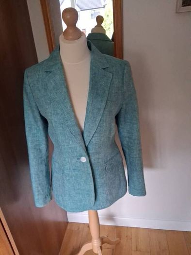hobbs green mirabel linen blazer Size 10