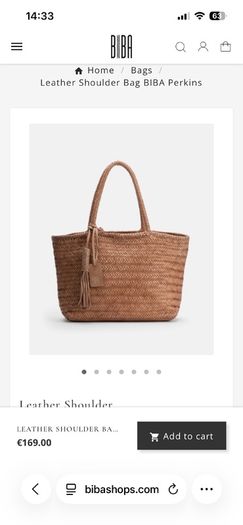Leather bag by Biba