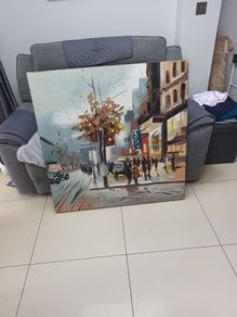 Handmade  Painting  Canvas & Wood Frame  Size - 101cm X 101cm.